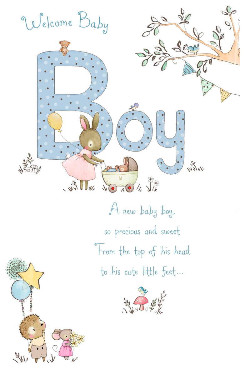 Gibson | Birth Congrats Boy Cute | Card and Gift | With Envelope