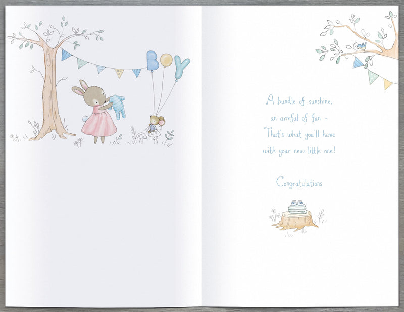 Gibson | Birth Congrats Boy Cute | Card and Gift | With Envelope