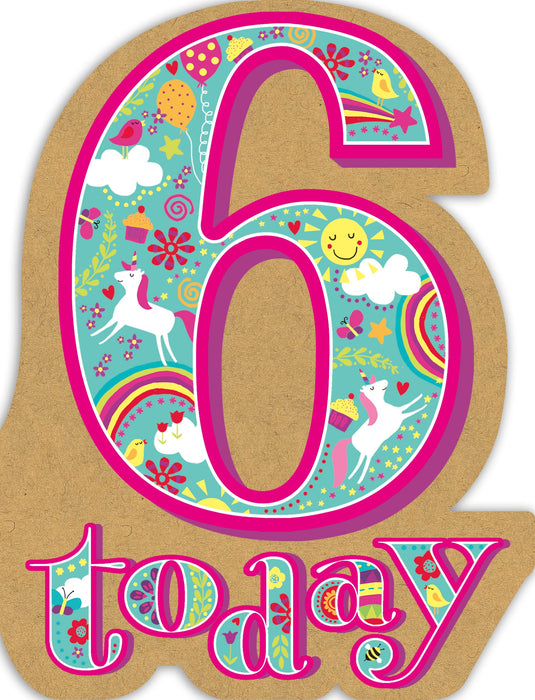 Carlton Birthday Card for 6, Juv Design