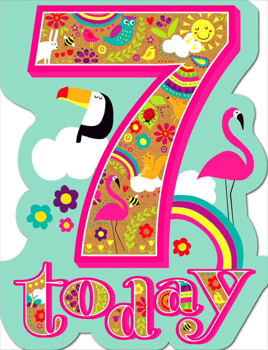 Carlton Birthday Card for 7, Juv Design
