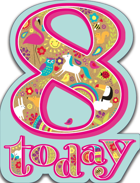 Carlton Birthday Card for 8, Juv Design