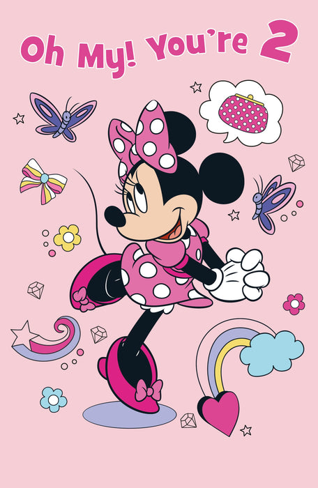 Disney Minnie Mouse Birthday Card for 2, Juv Design