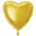 Classic Gold Heart Shaped 18" Foil Balloon Packaged (Optional Helium Inflation)