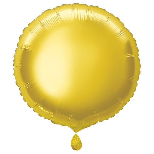Classic Gold Round 18" Foil Balloon Packaged (Optional Helium Inflation)