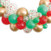 Red Green & Gold Christmas Confetti & Latex Balloon Arch Kit