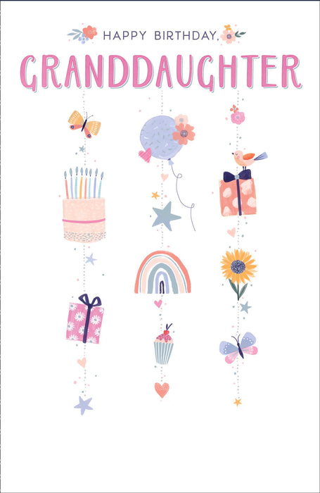 Simply | Birthday Card Granddaughter | Happy Birthday Gifts | Her, Girls, Women | With Envelope