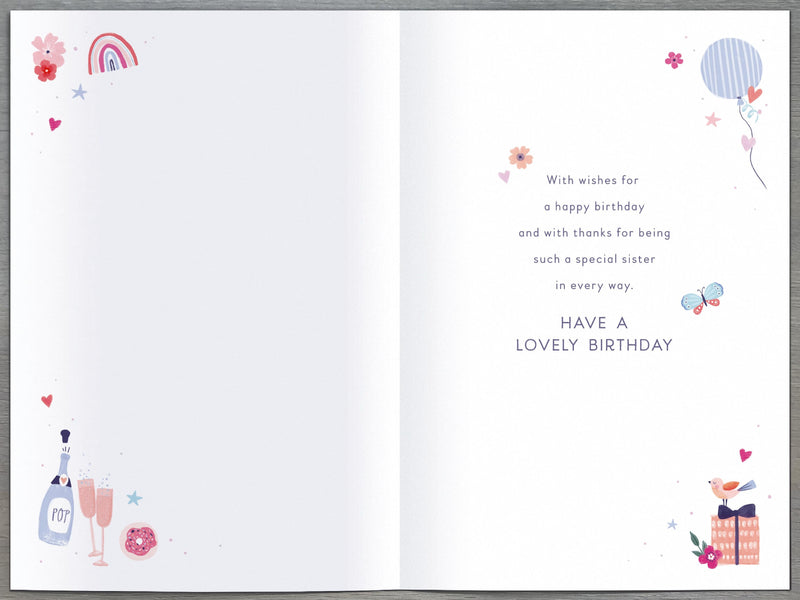 Simply | Birthday Card Sister | Happy Birthday Gifts | Her, Girls, Women | With Envelope