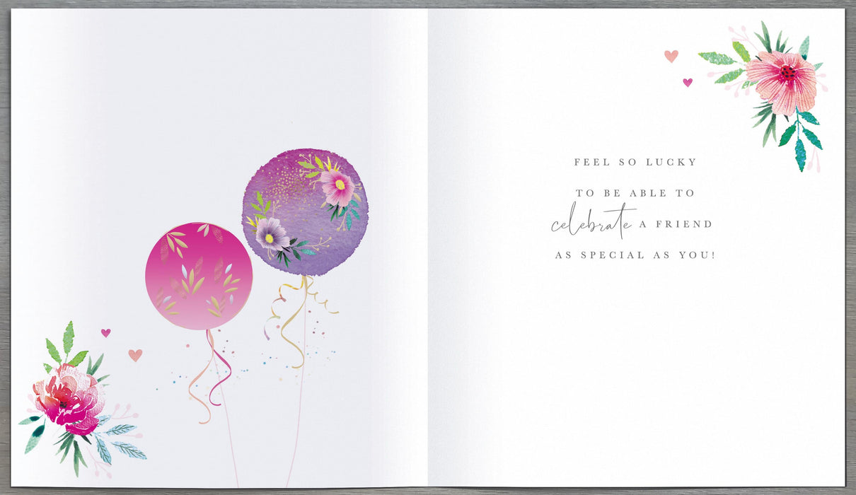 Butterfly Garden Birthday Card for Friend, Conv Design