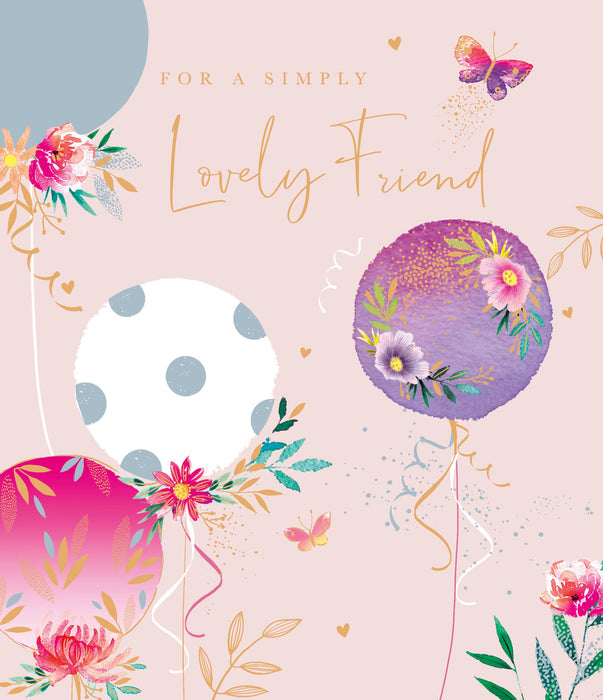 Butterfly Garden Birthday Card for Friend, Conv Design