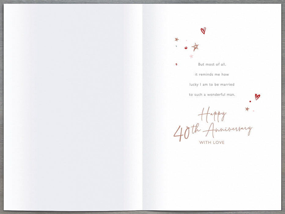 Daydreams | Anniversary Wedding 40th Husband | Card & Gift | With Envelope