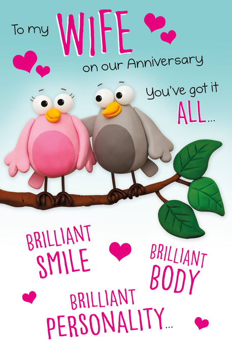 Crackers | Anniversary Wedding Wife Hum | Card & Gift | With Envelope