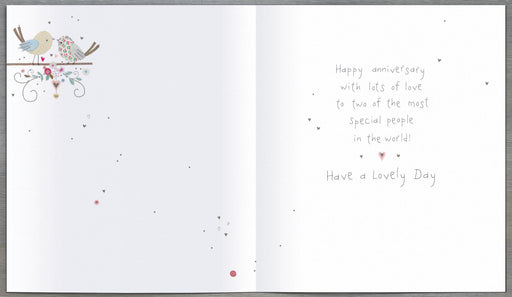 Wedding Anniversary Card Mum & Dad - inside