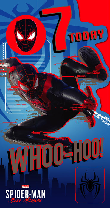Disney Spider-Man Birthday Card for 7, Juv Design
