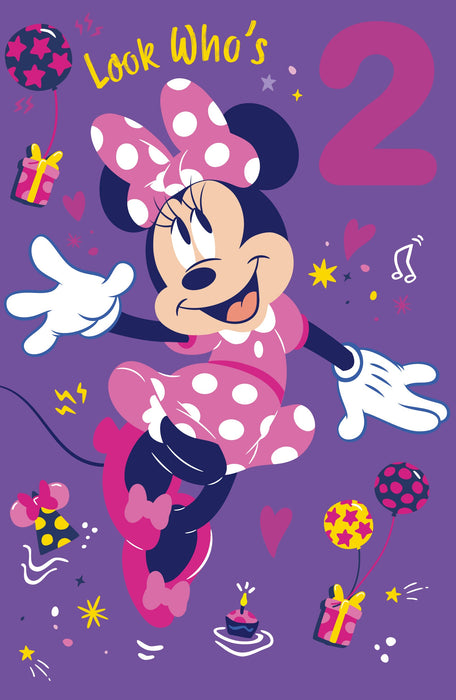 Disney Minnie Mouse Birthday Card for 2, Juv Design