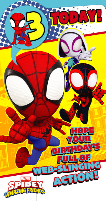 Disney | Birthday Card 3 Year Boy Juv | Happy Birthday Gifts | With Envelope