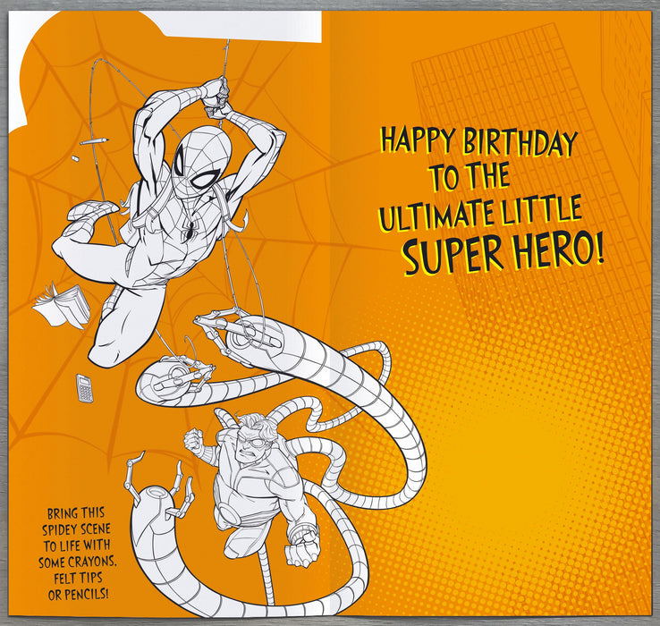 Disney Spider-Man Birthday Card for 4, Juv Design