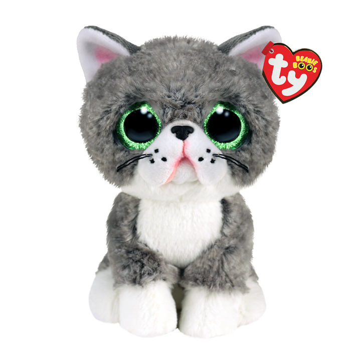Ty Beanie Boos Regular - Fergus the Grey Cat soft toy