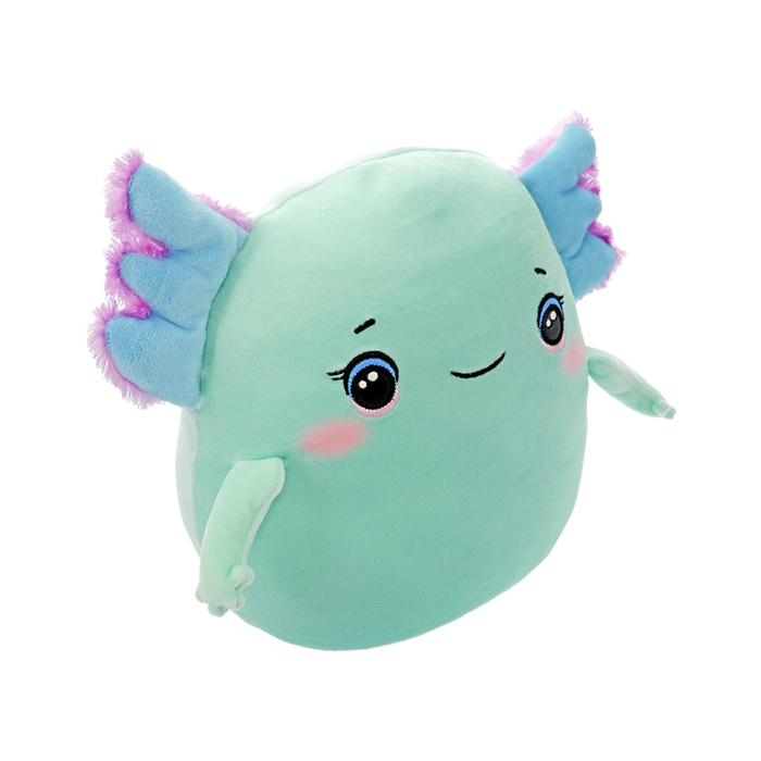 Ty Squishy Beanies 10" - Charlie the Axolotl soft toy - side