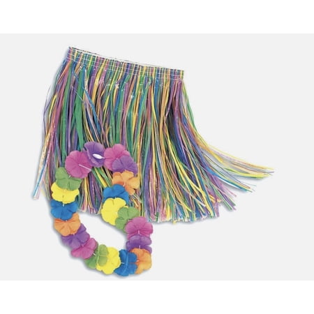 Children's Hula Skirt and Lei Set