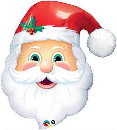 Jolly St. Nick Santa Supershape Foil Balloon (Optional Helium Inflation)