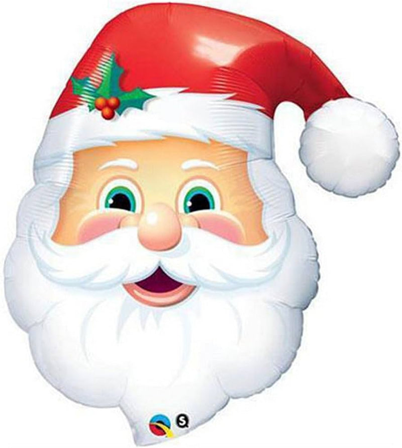 Jolly St. Nick Santa Supershape Foil Balloon (Optional Helium Inflation)