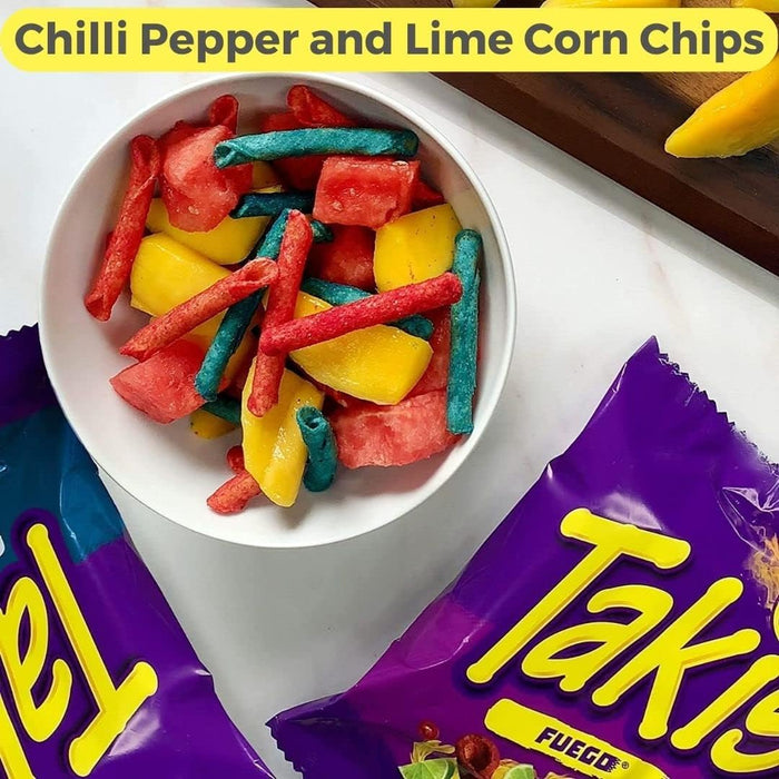 Takis 55g Fuego Flavour - Chilli Pepper and Lime Corn Chips - UK product - Popular Snack