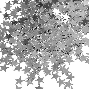 Silver Star Table Confetti 14g