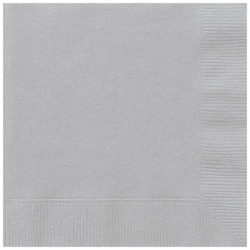 Silver Luncheon Napkins 20 Pack