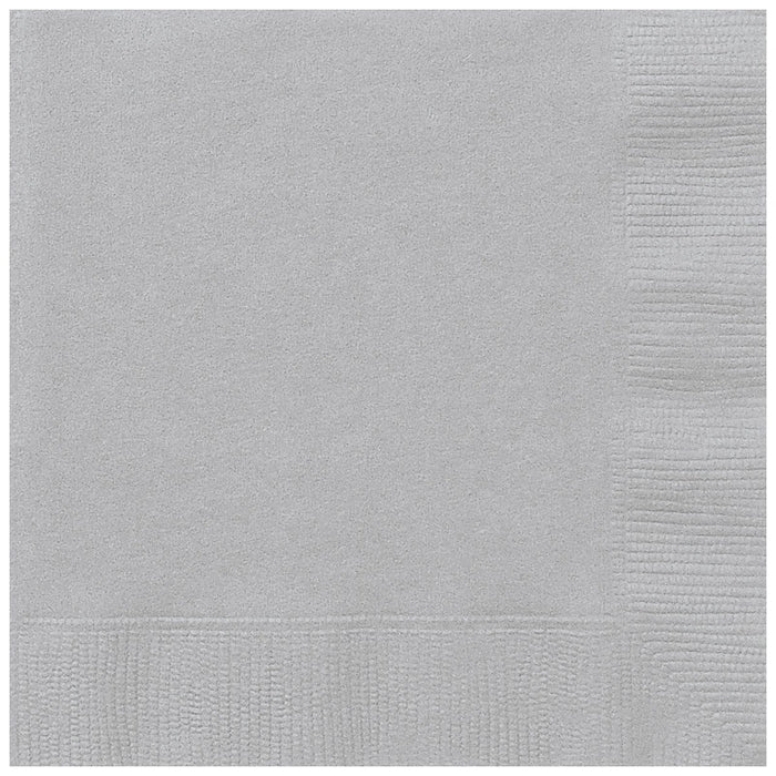 Silver Luncheon Napkins 20 Pack