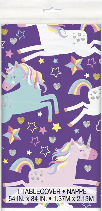Unicorn Plastic Reusable Table Cover