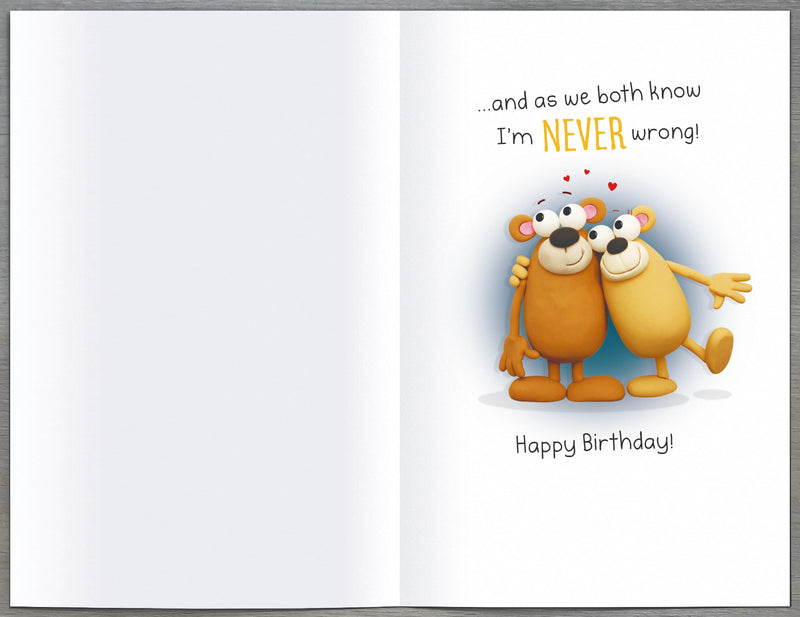 Crackers | Birthday Card Husband Hum | Happy Birthday Gifts | Him, Boys, Men | With Envelope