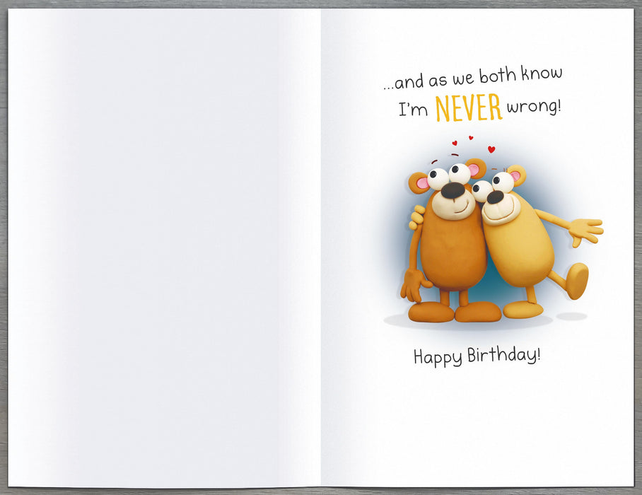 Crackers | Birthday Card Husband Hum | Happy Birthday Gifts | Him, Boys, Men | With Envelope