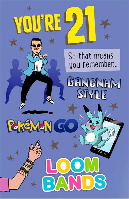 Giggles Remember When Birthday Card for 21st, Hum Design