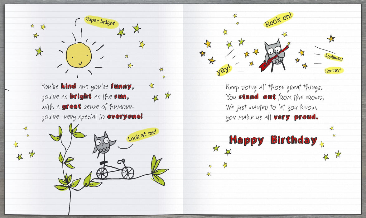 Oodles of Doodles Birthday Card for Grandson, Cute Design