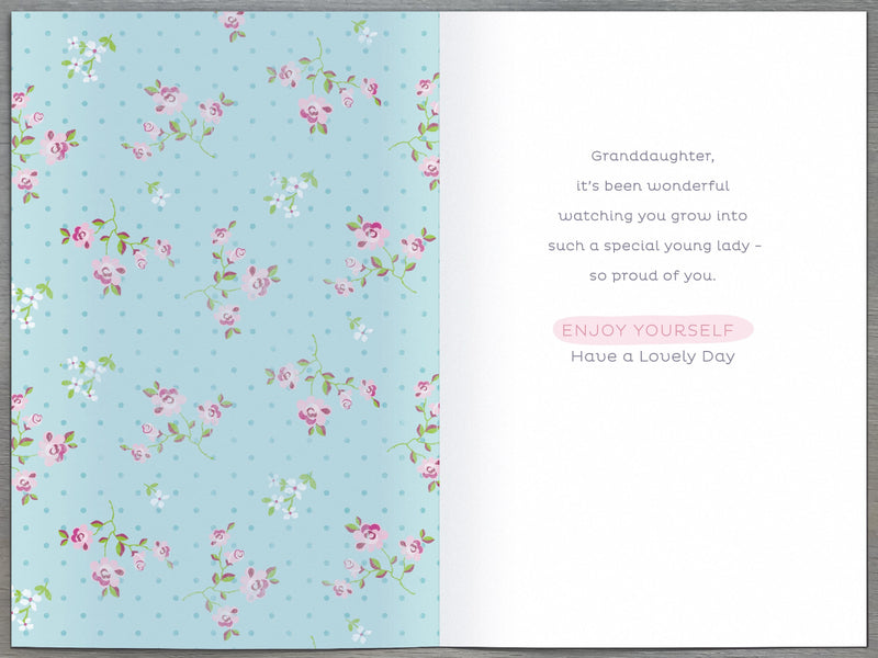 Carlton | Birthday Card 18th Granddaughter | Happy Birthday Gifts | With Envelope