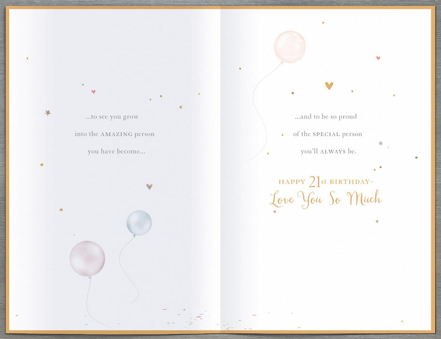 Gibson | Birthday Card 21st Daughter | Happy Birthday Gifts | With Envelope