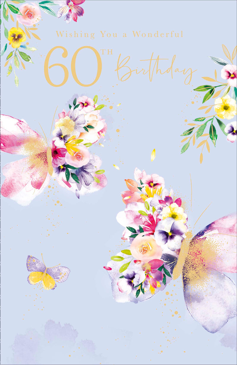 Gibson | Birthday Card 60th | Happy Birthday Gifts | With Envelope