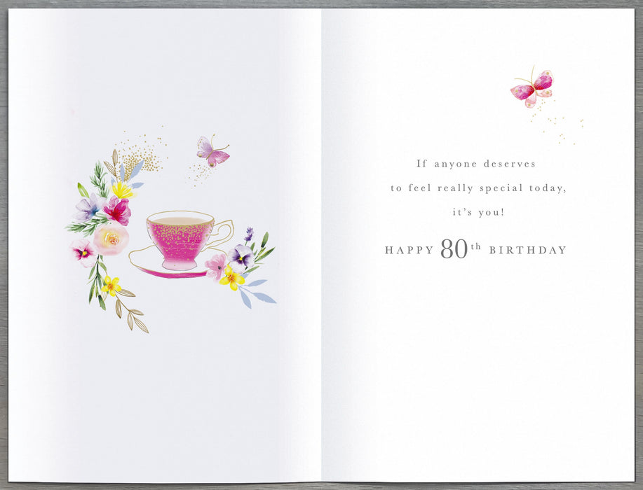 Gibson | Birthday Card 80th | Happy Birthday Gifts | With Envelope