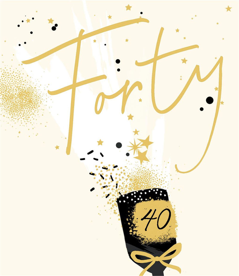 Carlton | 40th Birthday Card | Conventional Design | With Envelope