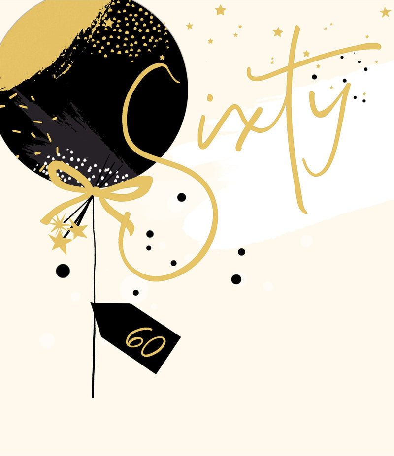 Starstruck | Birthday Card 60th | Happy Birthday Gifts | With Envelope
