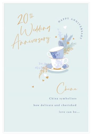 Gibson | Anniversary Wedding 20th - China Anniversary | Card and Gift | With Envelope