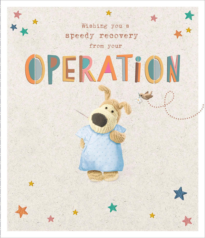 Boofle | Get Well Hospital Cute | Card and Gift | With Envelope