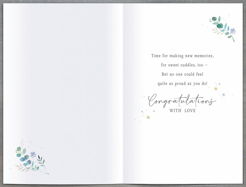 Gibson | New Baby Card Great Grandson | Conventional Design | With Envelope