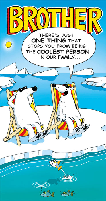 Giggles | Birthday Card Brother Hum | Happy Birthday Gifts | Him, Boys, Men | With Envelope