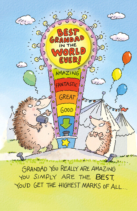 Giggles | Birthday Card Grandad Hum | Happy Birthday Gifts | Him, Boys, Men | With Envelope