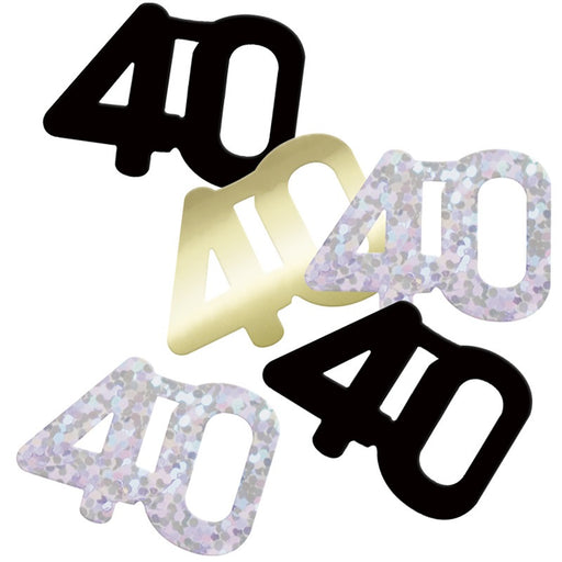 Glitz 40 Black Foil Confetti 14g