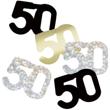 Glitz 50 Black Foil Confetti 14g