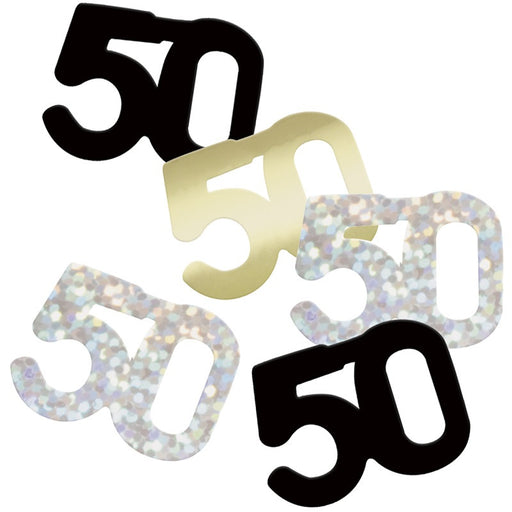 Glitz 50 Black Foil Confetti 14g