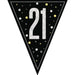 Glitz 21 Black Flag Banner 9 ft Prismatic Plastic