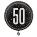 18" Glitz Black 50 Prism Foil Balloon Round (Optional Helium Inflation)